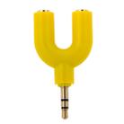 3.5mm Stereo Male to Dual 3.5mm Stereo Female Splitter Adapter(Yellow) - 3