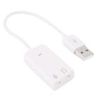 7.1 Channel USB 2.0 Sound Adapter, Plug and Play(White) - 1