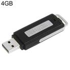 Mini Interview Recorder / USB Flash Drive , Built in 4GB Memory(Black) - 1