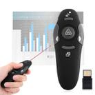Multimedia Presenter with Laser Pointer & USB Receiver for Projector / PC / Laptop, Control Distance: 15m(Black) - 1