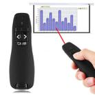 Multimedia Presenter with Laser Pointer & USB Receiver for Projector / PC / Laptop, Control Distance: 15m (R400)(Black) - 1