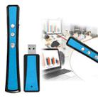 VIBOTON PP900 2.4GHz Multimedia Presentation Remote PowerPoint Clicker Handheld Controller Flip Pen with USB Receiver, Control Distance: 25m(Blue) - 1