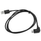 1m 90 Degree Micro USB Port USB Data Cable(Black) - 3