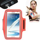 Universal PU Sports Armband Case with Earphone Hole for Galaxy Note 4 / N910 / Note III / N9000 / II / N7100 / i9220 / N7000 /  N7005 / Sony Z2 / Z1(Red) - 1