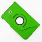 360 Degrees Rotation Litchi Texture Leather Case with Holder for Galaxy Tab 3 (7.0) / P3200 / P3210(Green) - 3