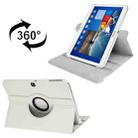 360 Degree Rotation Litchi Texture Leather Case with Holder for Galaxy Tab 3 (10.1) / P5200 / P5210(White) - 1