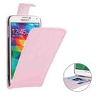 Vertical Flip Leather Case with Credit Card Slot for Galaxy S5 / G900(Pink) - 1