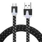 2m Woven Style Micro USB to USB Data / Charging Cable(Black) - 1