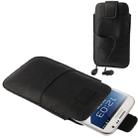 Universal Leather Case Pocket Sleeve Bag with Earphone Pocket for Galaxy Note II / N7100 / i9220 (Black) - 1