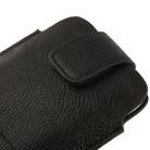 Universal Leather Case Pocket Sleeve Bag with Earphone Pocket for Galaxy Note II / N7100 / i9220 (Black) - 4