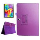 Lichee Texture Horizontal Flip Leather Case with Holder for Galaxy Tab S 10.5 / T800(Purple) - 1
