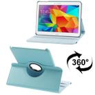 360 Degree Rotatable Litchi Texture Leather Case with 2-angle Viewing Holder for Samsung Galaxy Tab 4 10.1 / SM-T530 / T531 / T535(Blue) - 1