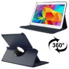 360 Degree Rotatable Litchi Texture Leather Case with 2-angle Viewing Holder for Samsung Galaxy Tab 4 10.1 / SM-T530 / T531 / T535(Dark Blue) - 1