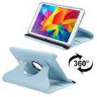 360 Degree Rotatable Litchi Texture Leather Case with 2-angle Viewing Holder for Galaxy Tab 4 8.0 / SM-T330(Blue) - 1