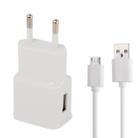 Micro 5 Pin USB Sync Cable + EU Plug Travel Charger, EU Plug(White) - 1