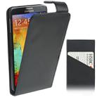 Vertical Flip Leather Case with Credit Card Slot for Galaxy Note III / N9000(Black) - 1