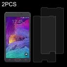 2 PCS for Galaxy Note 4 0.26mm 9H Surface Hardness Explosion-proof Non-full Screen Tempered Glass Film - 1