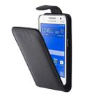 Vertical Flip Leather Case for Galaxy Core II / SM-G355H(Black) - 1