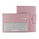 For Galaxy Tab S 10.5 / T800 Bluetooth Keyboard Litchi Texture Leather Tablet Case with Sleep / Wake-up Function & Holder(Pink) - 1
