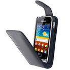 Vertical Flip Magnetic Button Leather Case for Galaxy Pocket 2 / G110H(Black) - 1