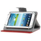 Universal Crazy Horse Texture Horizontal Flip Leather Case with Holder for 7 inch Tablet PC(Red) - 1