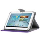 Universal Crazy Horse Texture Horizontal Flip Leather Case with Holder for 9 inch Tablet PC(Purple) - 1