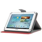 Universal Crazy Horse Texture Horizontal Flip Leather Case with Holder for 10 inch Tablet PC(Red) - 1