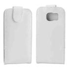 For Galaxy S6 / G920 Vertical Flip Magnetic Snap Leather Case(White) - 1