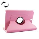 Litchi Texture 360 Degree Rotating Leather Protective Case with Holder for Galaxy Tab A 9.7 / P550 / T550(Pink) - 1