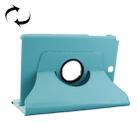 Litchi Texture 360 Degree Rotating Leather Protective Case with Holder for Galaxy Tab A 9.7 / P550 / T550(Blue) - 1
