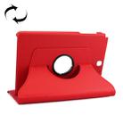 Litchi Texture 360 Degree Rotating Leather Protective Case with Holder for Galaxy Tab A 9.7 / P550 / T550(Red) - 1