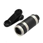Universal 8x Zoom Telescope Telephoto Camera Lens with Smile Clip(Black) - 3