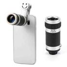 Universal 8x Zoom Telescope Telephoto Camera Lens with Smile Clip(Silver) - 1