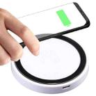 Universal QI Standard Round Wireless Charging Pad (White + Black) - 1