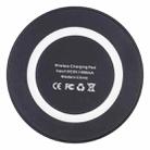 5W Universal QI Standard Round Wireless Charging Pad (Black + White) - 3