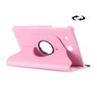 Litchi Texture 360 Degree Rotation Leather Case with Multi-functional Holder for Galaxy Tab E 9.6(Pink) - 1