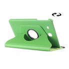 Litchi Texture 360 Degree Rotation Leather Case with Multi-functional Holder for Galaxy Tab E 9.6(Green) - 1