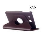 Litchi Texture 360 Degree Rotation Leather Case with Multi-functional Holder for Galaxy Tab E 9.6(Brown) - 1