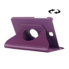 Litchi Texture 360 Degree Rotation Leather Case with multi-functional Holder for Galaxy Tab S2 8.0(Purple) - 1