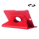Litchi Texture 360 Degree Rotation Leather Case with multi-functional Holder for Galaxy Tab S2 9.7(Red) - 1