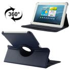 360 Degree Rotatable Litchi Texture Leather Case with Holder for Galaxy Tab 2 (10.1) / P5100(Dark Blue) - 1