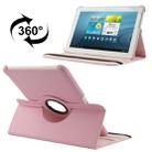 360 Degree Rotatable Litchi Texture Leather Case with Holder for Galaxy Tab 2 (10.1) / P5100(Pink) - 1