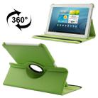 360 Degree Rotatable Litchi Texture Leather Case with Holder for Galaxy Tab 2 (10.1) / P5100(Green) - 1