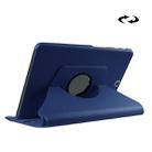 Litchi Texture 360 Degree Rotation Leather Case with Holder for Galaxy Tab S2 9.7 / T815 / T810(Dark Blue) - 1