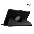 Litchi Texture 360 Degree Rotation Leather Case with Holder for Galaxy Tab S2 8.0 / T715 / T710(Black) - 1