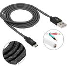 1m Net Style High Quality Metal Head Micro USB to USB Data / Charging Cable(Black) - 1