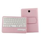 For Galaxy Tab S2 8.0 T710 / T715 2 in 1 Detachable Bluetooth Keyboard Litchi Texture Leather Tablet Case with Holder(Pink) - 1