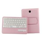 For Galaxy Tab S2 8.0 T710 / T715 2 in 1 Detachable Bluetooth Keyboard Litchi Texture Leather Tablet Case with Holder(Pink) - 1