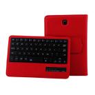 For Galaxy Tab S2 8.0 T710 / T715 2 in 1 Detachable Bluetooth Keyboard Litchi Texture Leather Tablet Case with Holder(Red) - 1