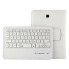 For Galaxy Tab A 8.0 / T350 2 in 1 Detachable Bluetooth Keyboard Litchi Texture Leather Tablet Case with Holder(White) - 1